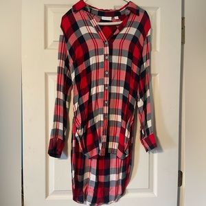 NY&Co Tunic Button-Down Blouse (S)